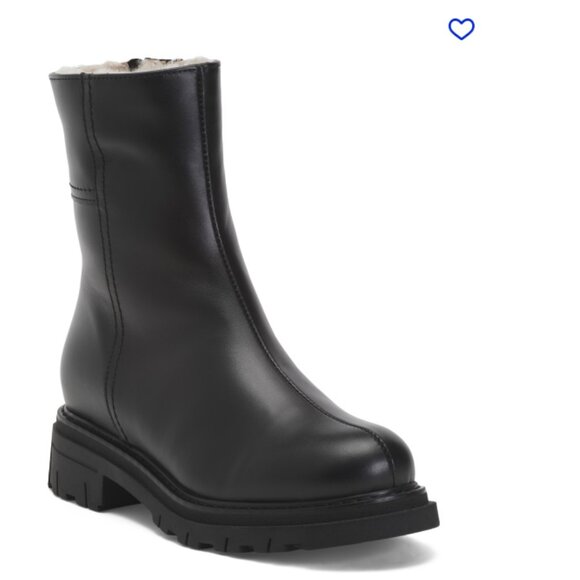 NEW LA CANADIENNE Leather Debby Boots in black for women 1225 15m8 - Picture 1 of 5